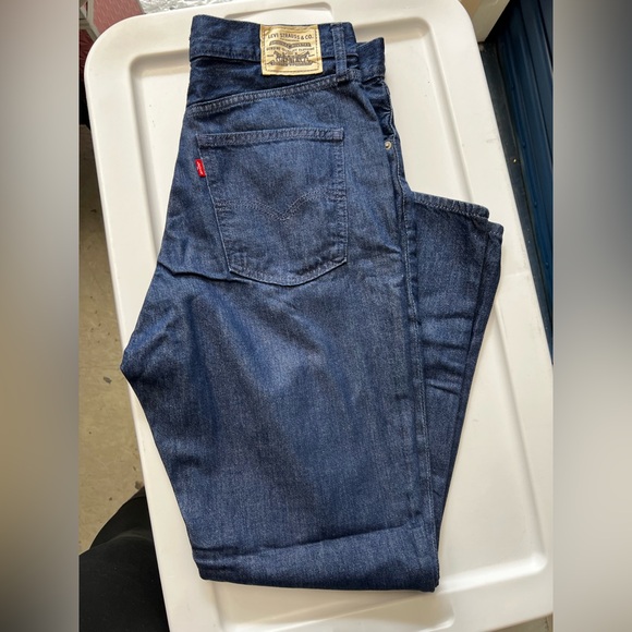 Levi's Denim - Levi's 31x29 70s High Slim Straight Wellthread Cotton Jeans Indigo Blue